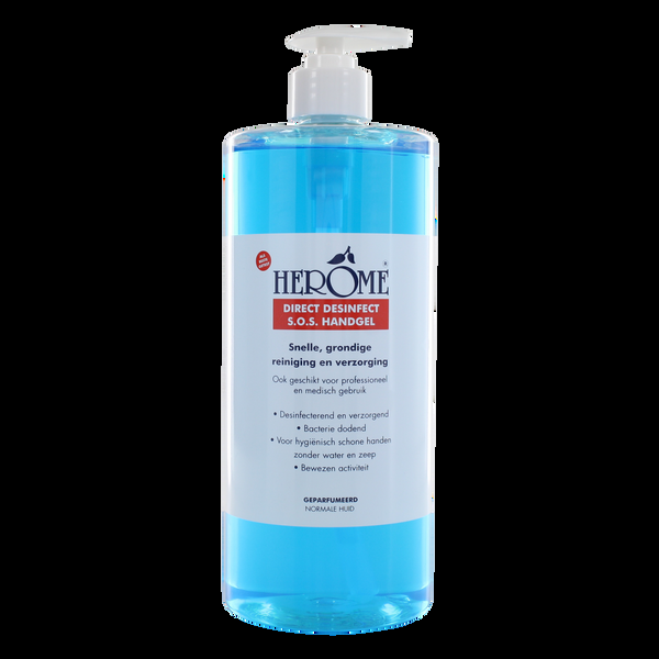 herôme Direct Desinfect Handgel literfles met pomp 1000 ml herôme Direct Desinfect Handgel literfles met pomp 1000 ml