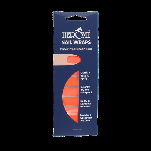 herôme Nail Wraps - Neon Tangerine