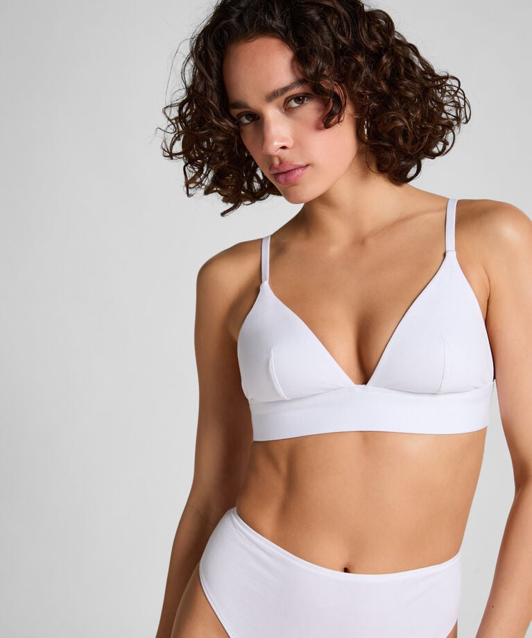 hkmx Katoenen bralette - Wit