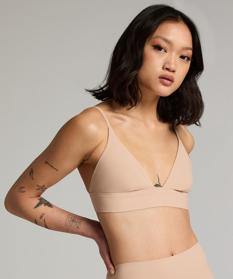 hkmx Triangel bralette Smooth - Beige