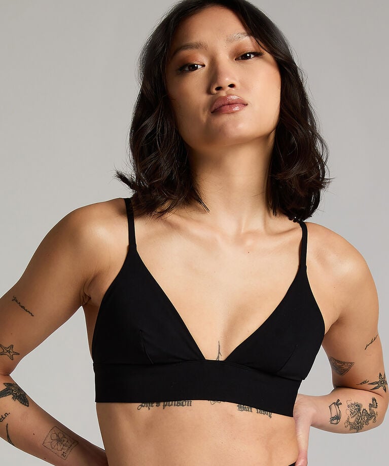 hkmx Triangel bralette Smooth - Zwart