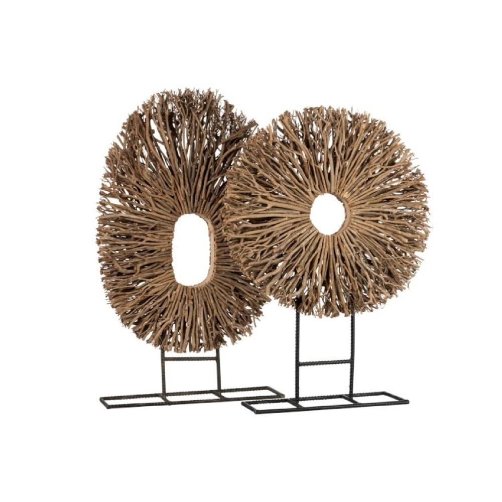 Homedecoration Decoratie Cirkel Op Voet Takken Naturel - Large