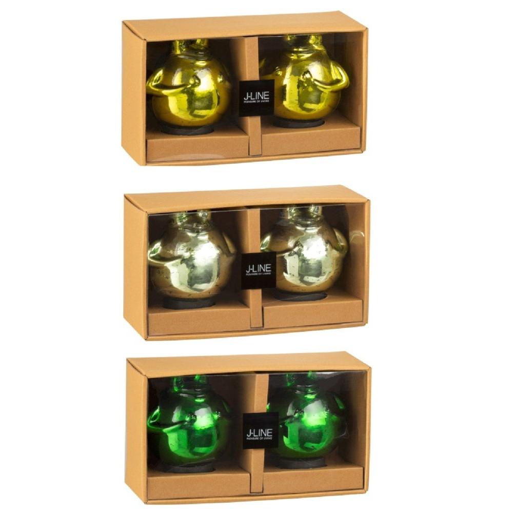 homedecoration Decoratie Drijvende Kikkers Glas Mix Groen - Medium