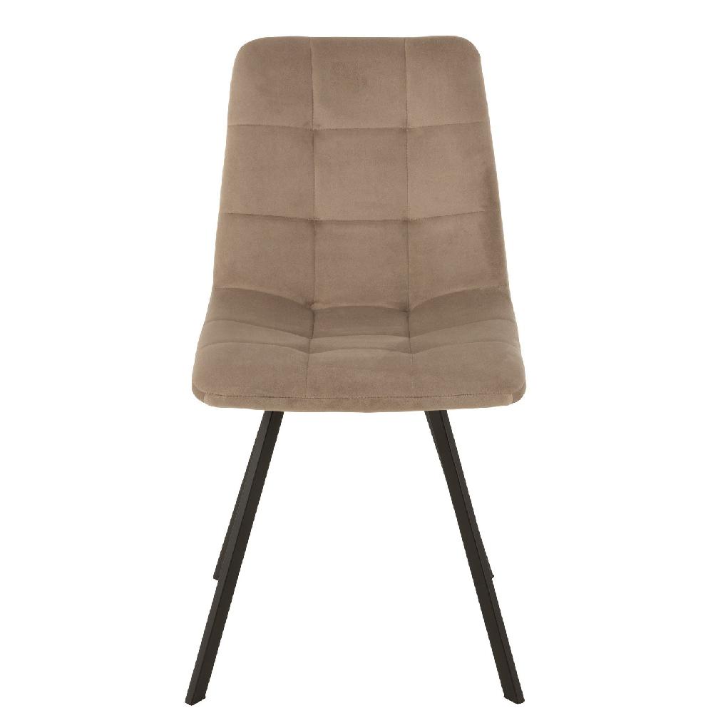 homedecoration Eetkamerstoel Velvet Donker Beige