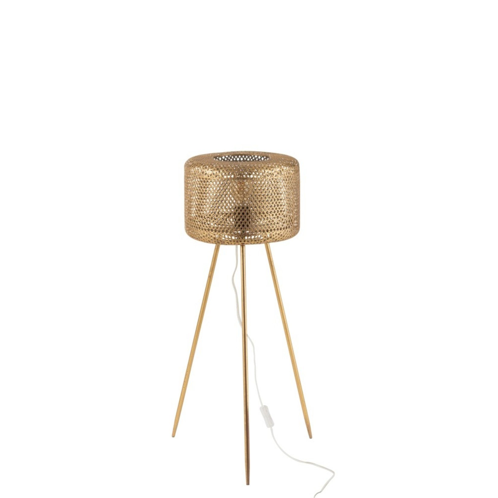 homedecoration Staande Lamp Rond Op Poten Metaal Goud - Small