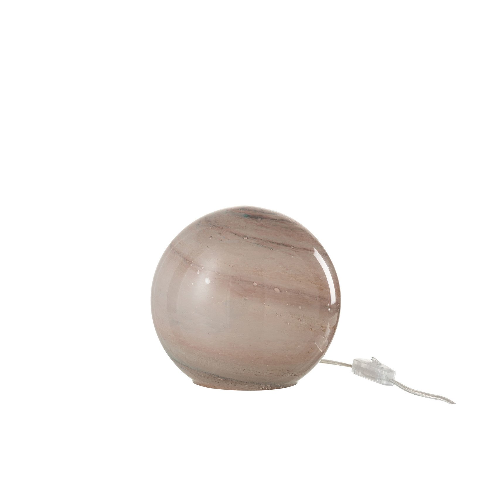homedecoration Tafellamp Glas Bol Marmer Roze - Small