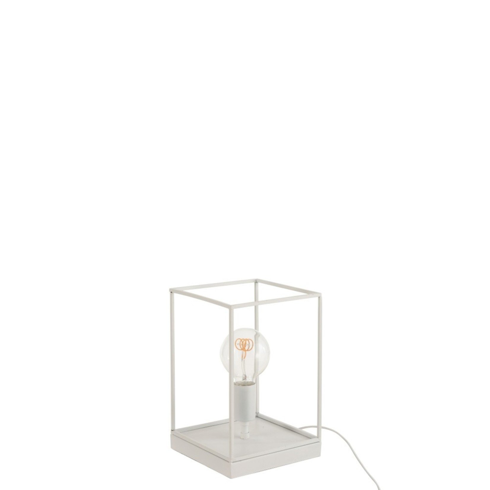 homedecoration Tafellamp Rechthoek Strak Metalen Frame Wit - Small