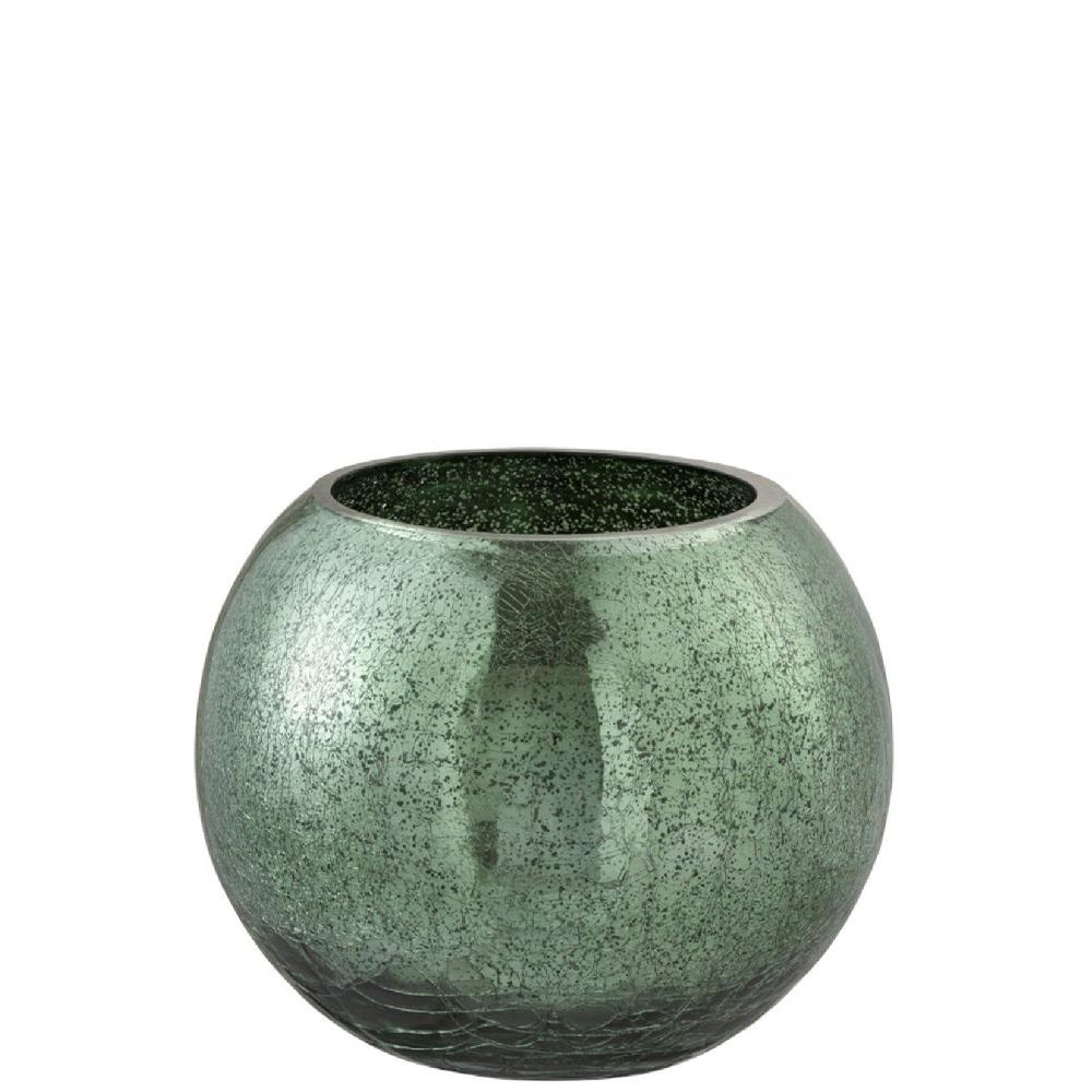 homedecoration Theelichthouder Bol Glas Groen - Large