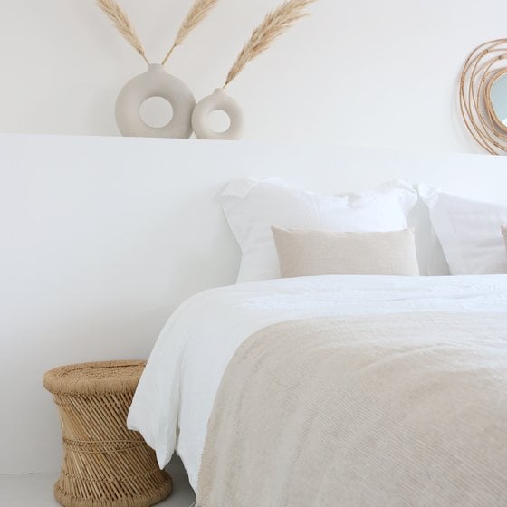 house in style Remy linnen en katoen percal dekbedovertrek