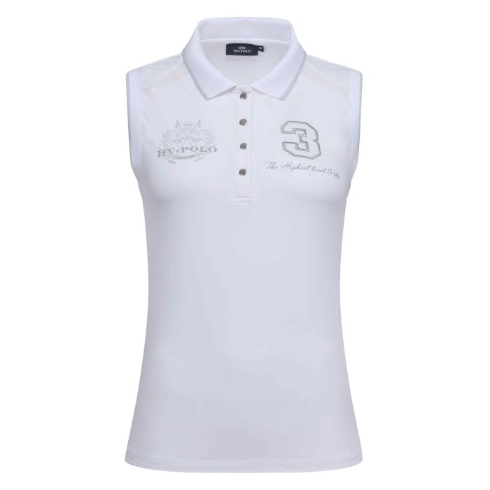 hv polo Poloshirt mouwloos Favouritas Tech - White