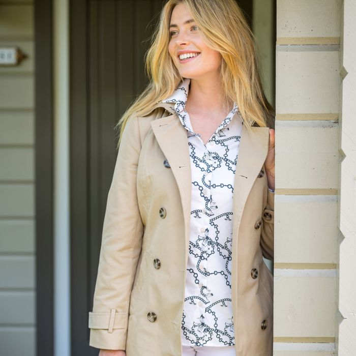 hv society Blouse HVSSawyer - HV White AOP