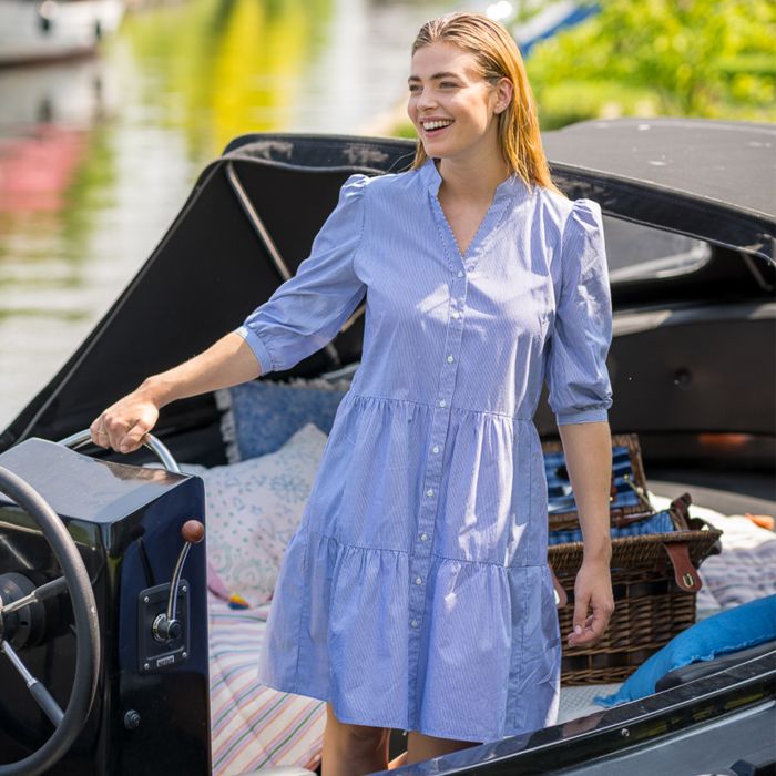 hv society Dress HVSAlora - Navy-White