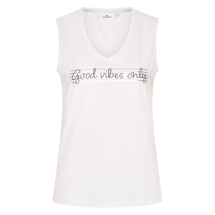 hv society Singlet HVSLaurel - White