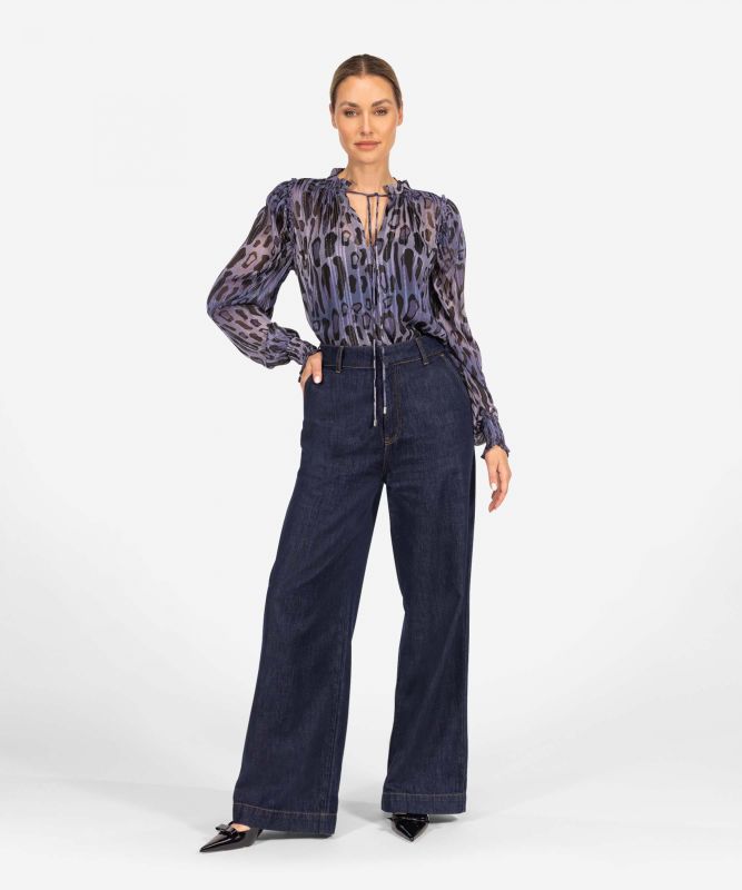 Ibana Tava Lurex | Leopard Blue