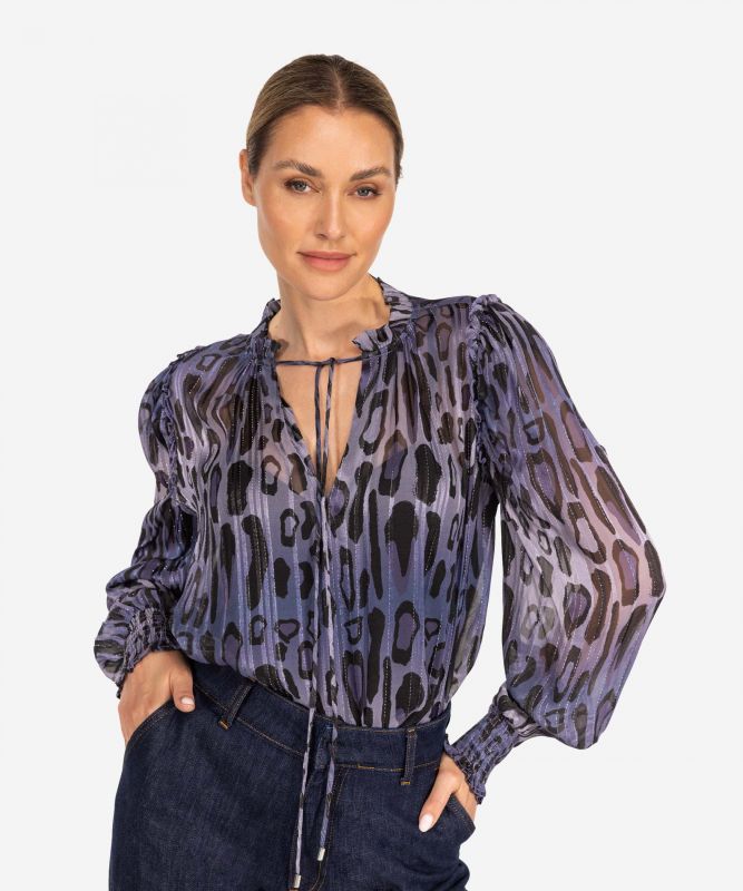 ibana Tava Lurex | Leopard Blue