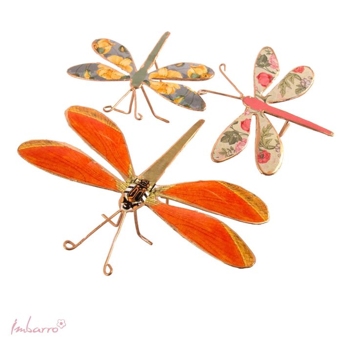 imbarro Dragonfly Standing Elegans - set of 3