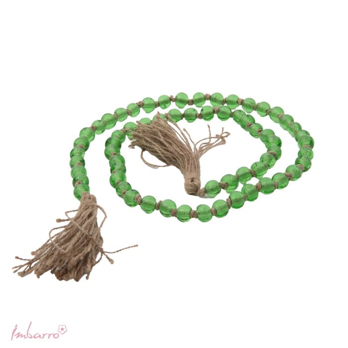 imbarro Glass Bead Living Chain - Green