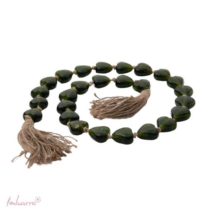 imbarro Glass Heart Living Chain - Green