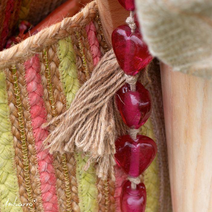 Imbarro Glass Heart Living Chain - Pink