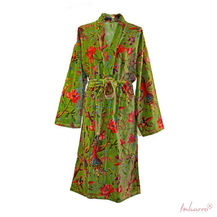 Imbarro Kimono Soft Velvet Paradise Green