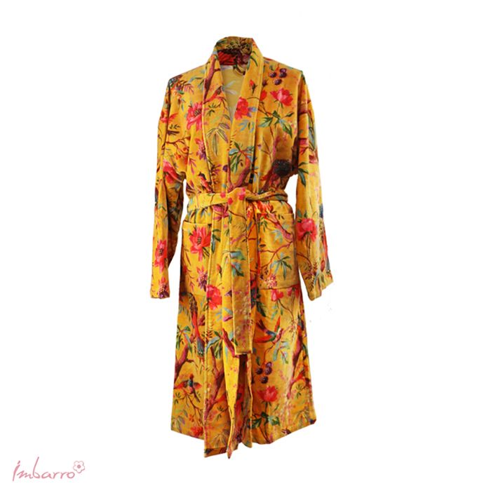 imbarro Kimono Soft Velvet Paradise Yellow