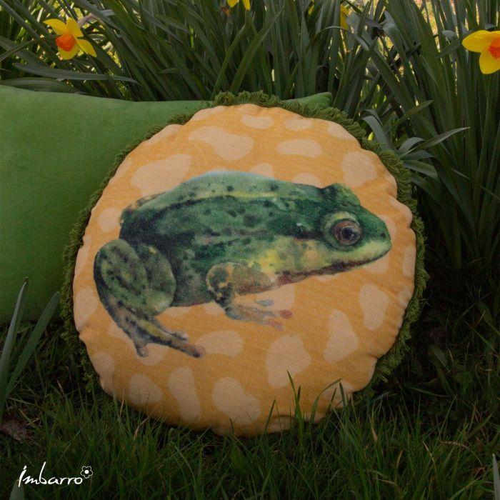Imbarro Kussen Green Frog