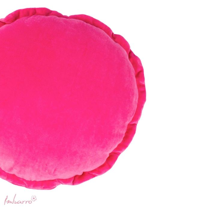 Imbarro Kussen Round Ruffle Fuchsia