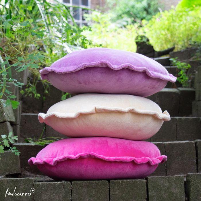 Imbarro Kussen Round Ruffle Nude