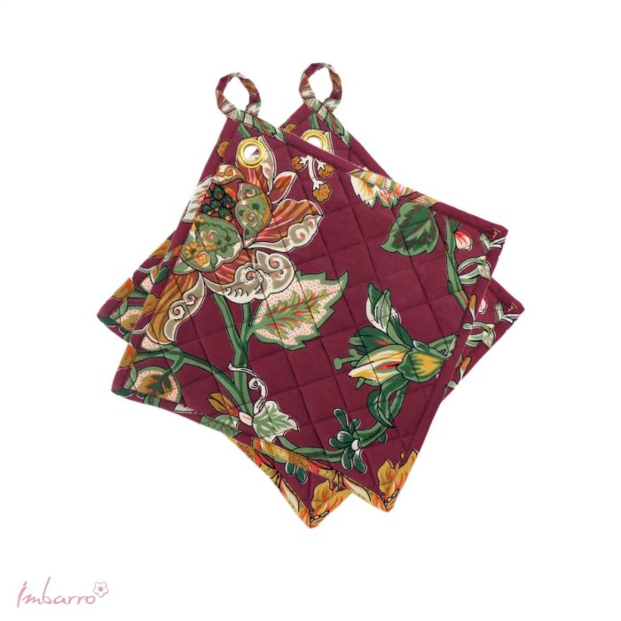 Imbarro Pannenlappen Romee Darkred Set Of 2