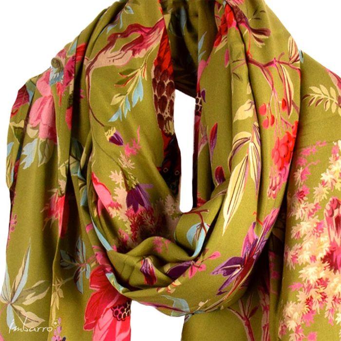 Imbarro Shawl Paradise Royal Moss