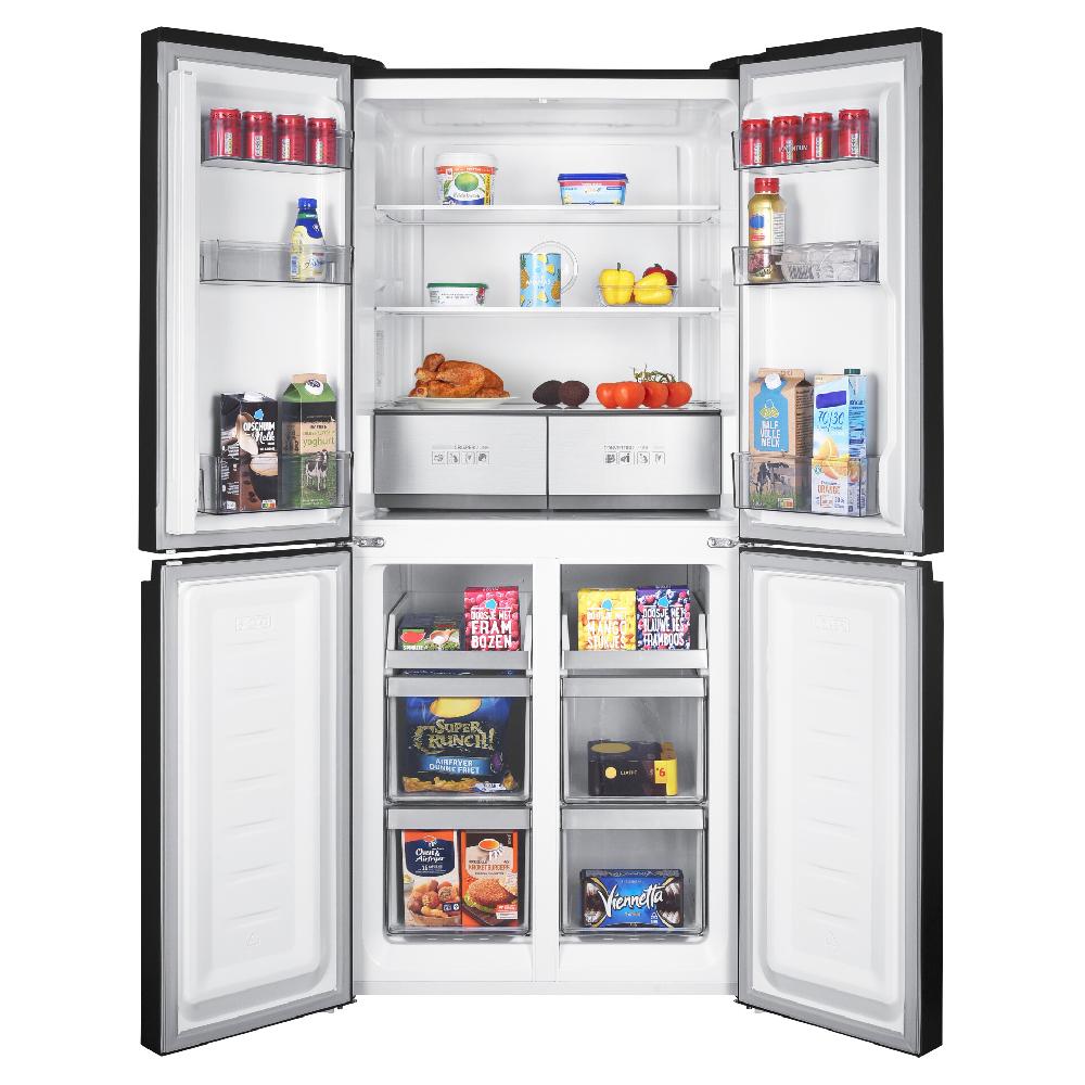 inventum Amerikaanse koelkast - 466 liter - 180 x 79 cm - Zwart RVS