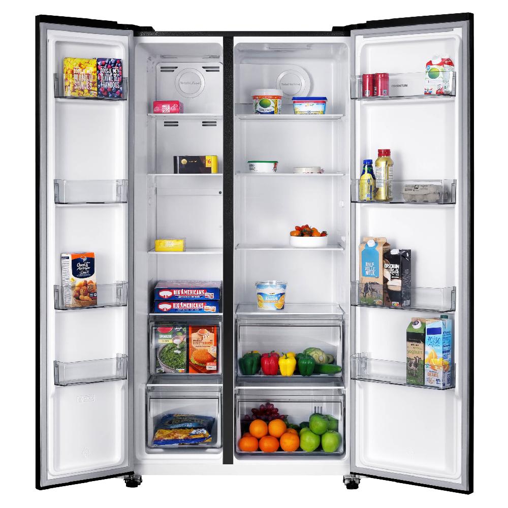 inventum Amerikaanse koelkast - 532 liter - 177 x 91 cm - Zwart RVS