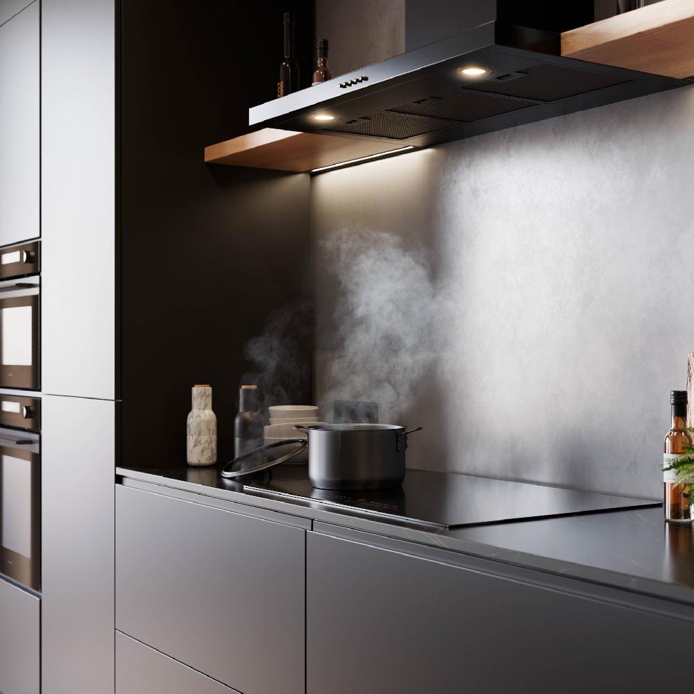 Inventum Afzuigkap - Blokschouw - 90 Cm - Zwart