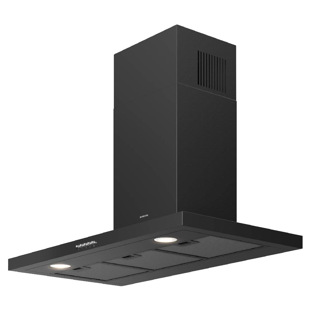Inventum Afzuigkap - Blokschouw - 90 Cm - Zwart