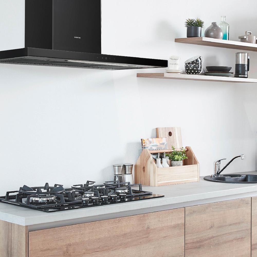 Inventum Afzuigkap - Blokschouw - 90 Cm - Zwart
