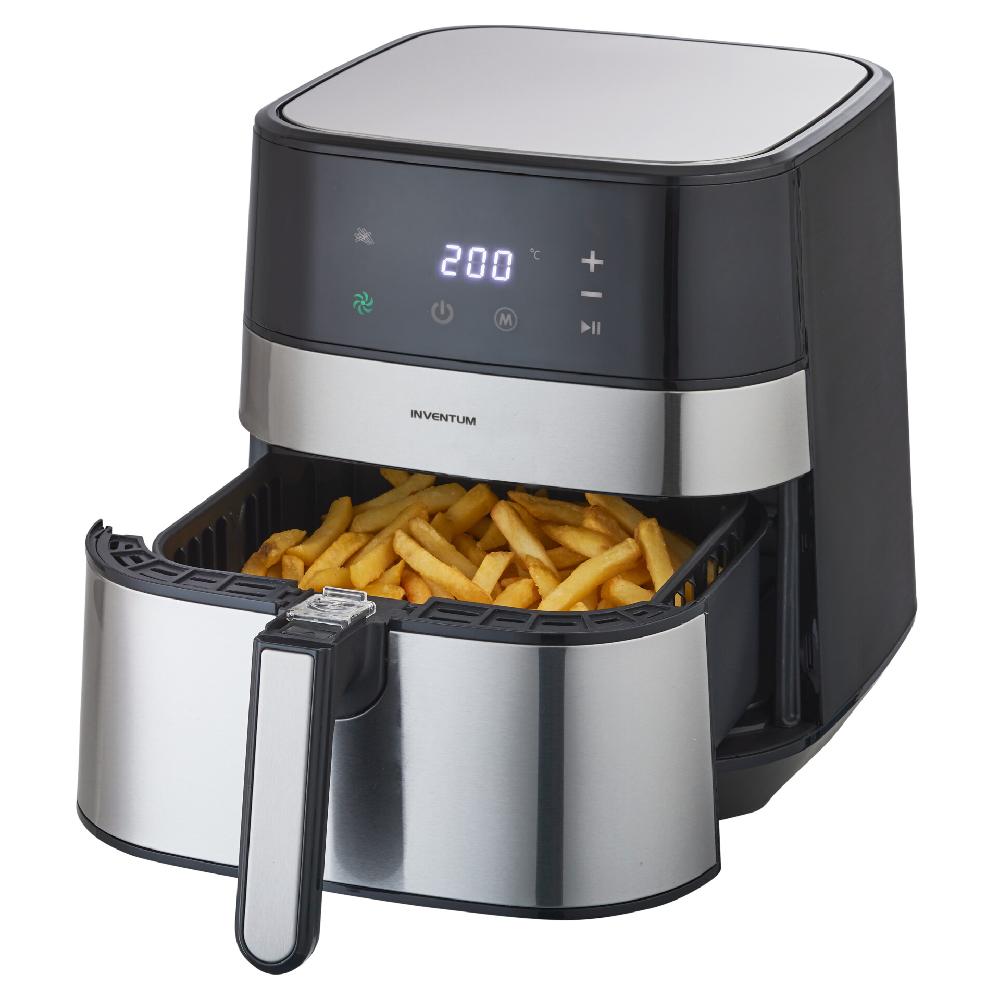 inventum Airfryer - Inhoud 5 liter - Zwart/RVS