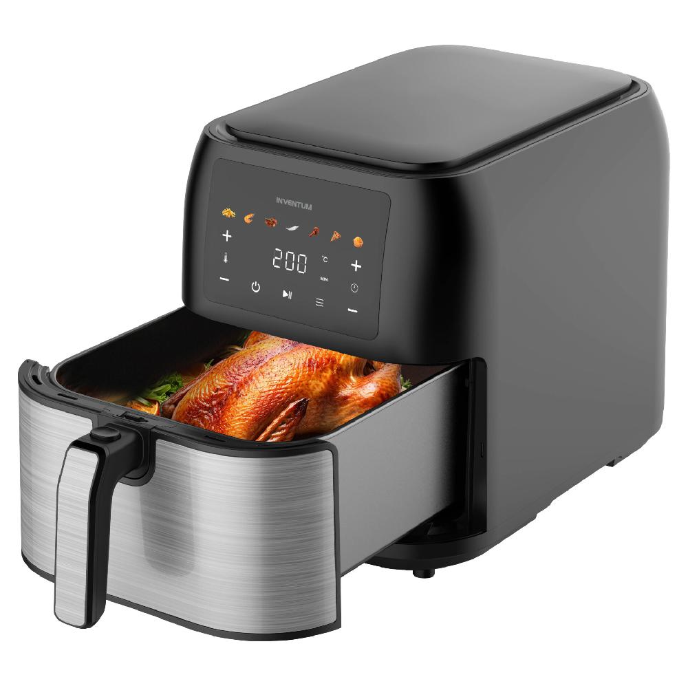 inventum Airfryer - Inhoud 8 liter - Zwart/RVS