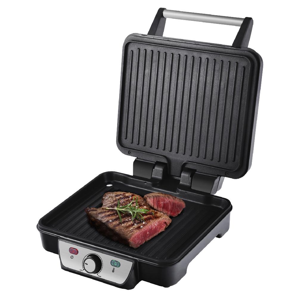 inventum Contactgrill - 1800 watt - RVS/Zwart
