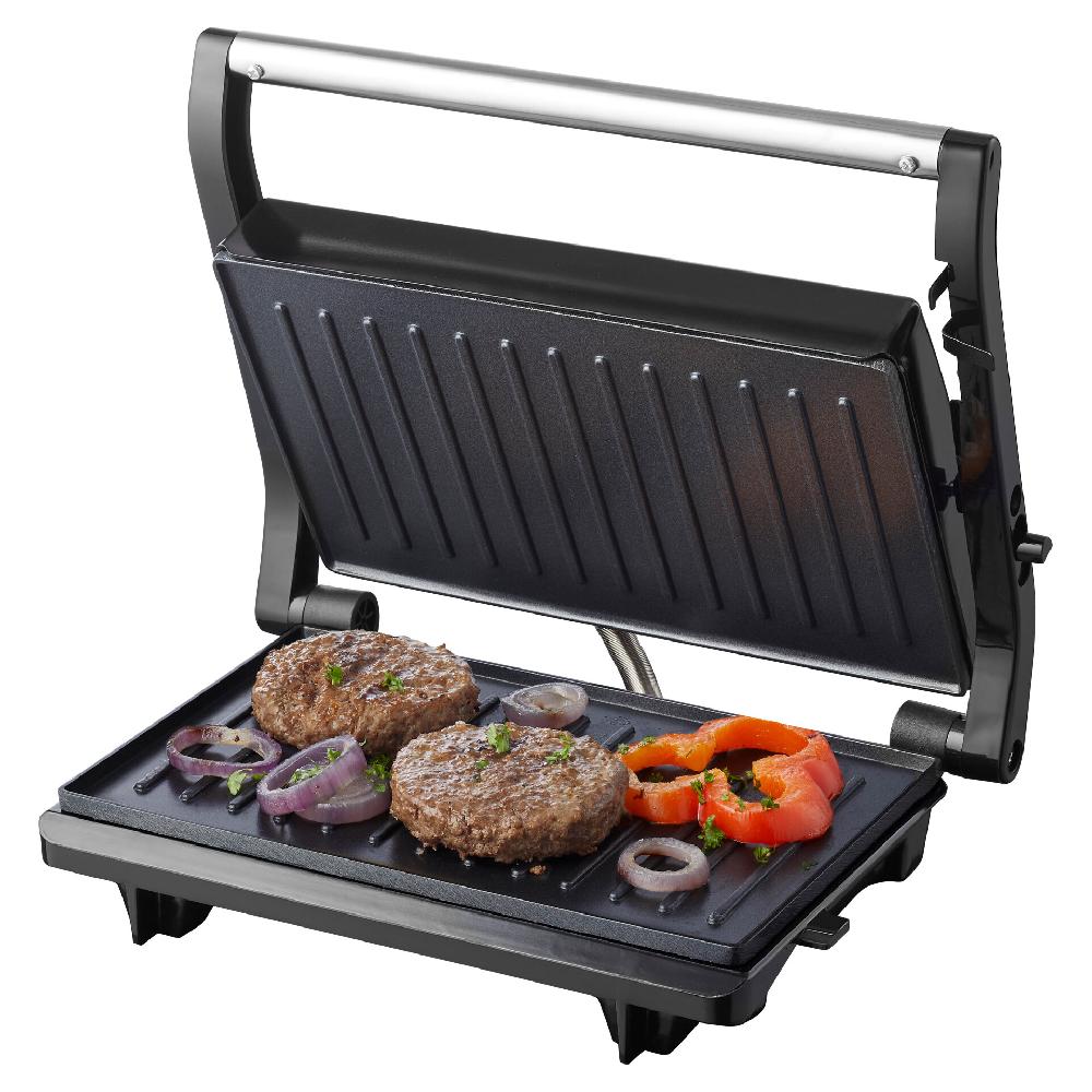 inventum Contactgrill - 750 watt - RVS/Zwart