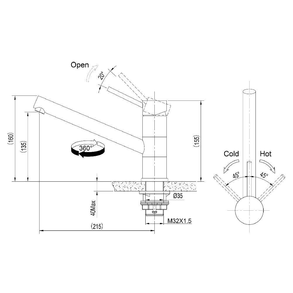 Inventum Mengkraan - Rechte Uitloop - RVS