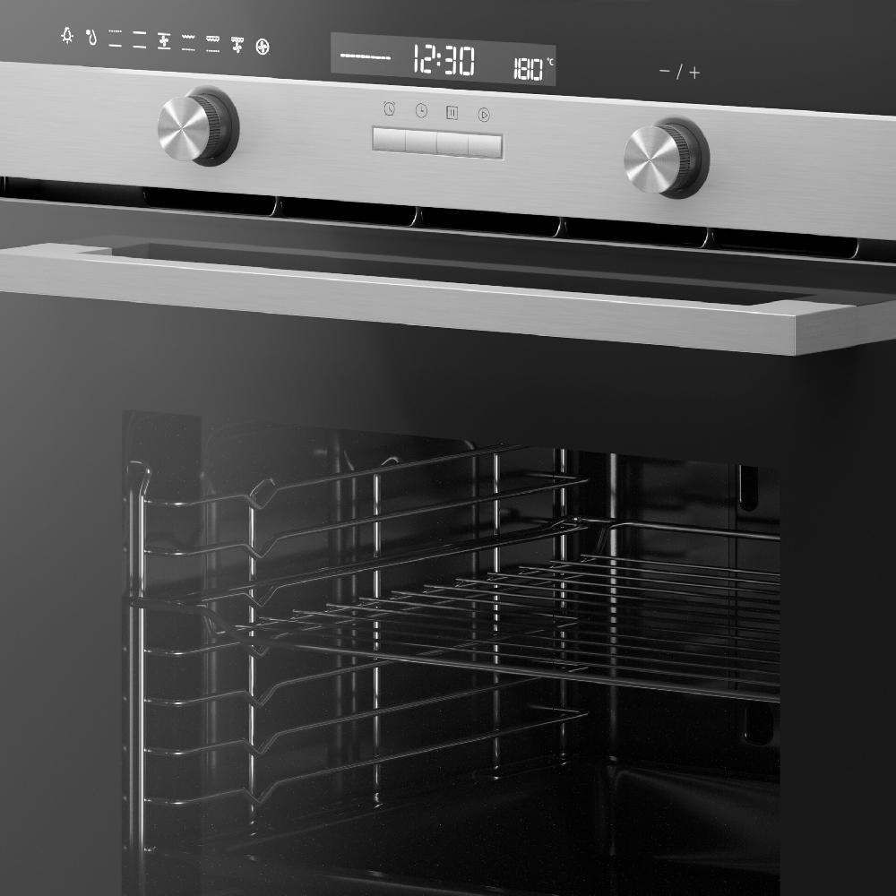 Inventum Oven - 70 L - Nis 60 Cm - Zwart/RVS