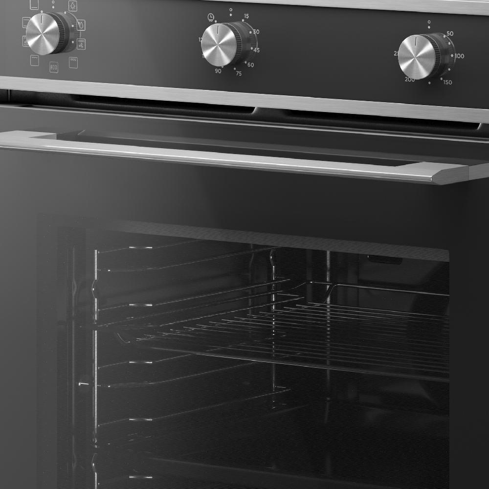 Inventum Oven - 72 L - Nis 60 Cm - Zwart/RVS
