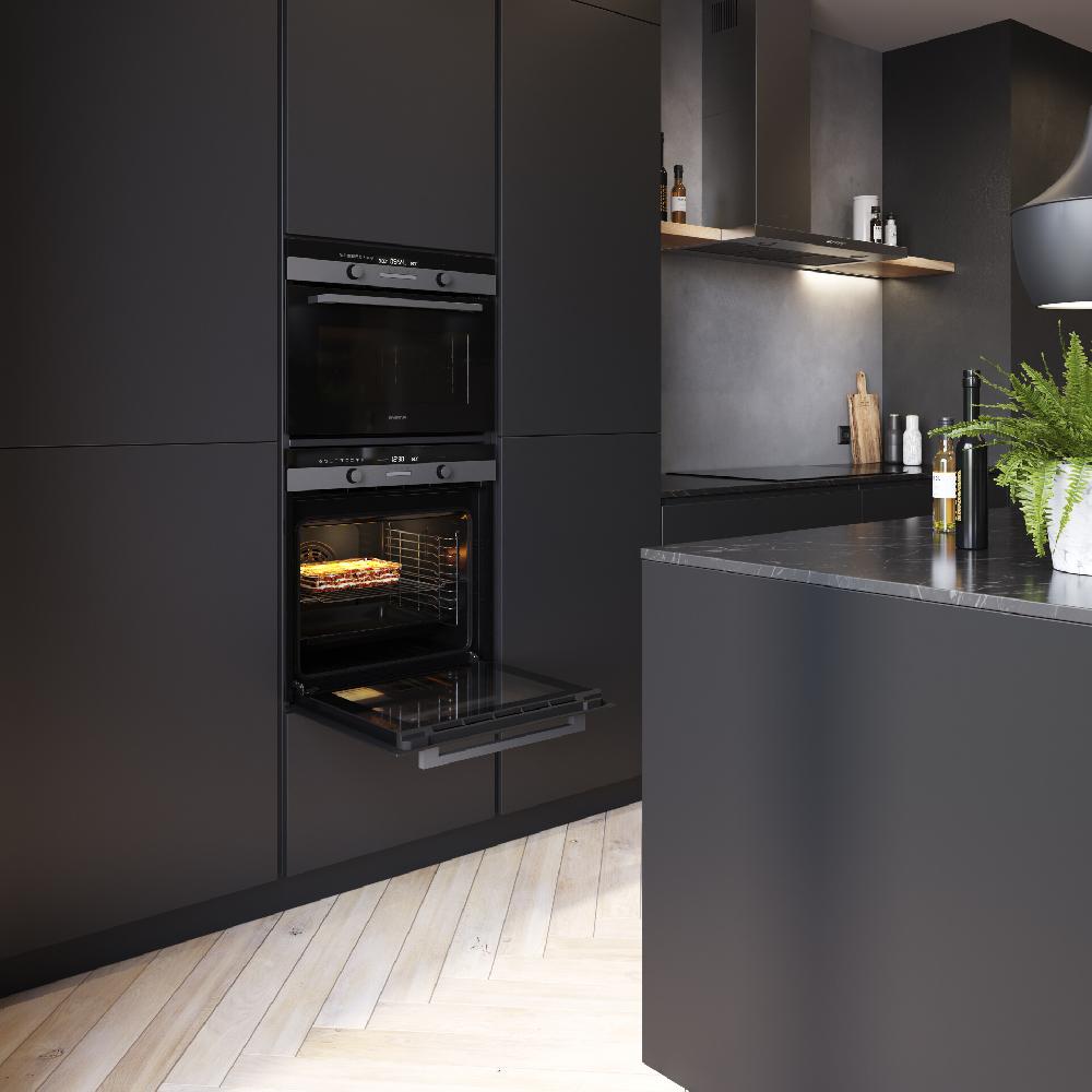 Inventum Oven Met Magnetron - 50 L - Nis 45 Cm - RVS/Zwart