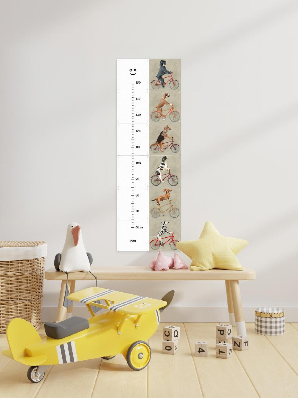 Ixxi Coco De Paris Honden Op Fietsen Groeimeter 40 X 120cm € 68