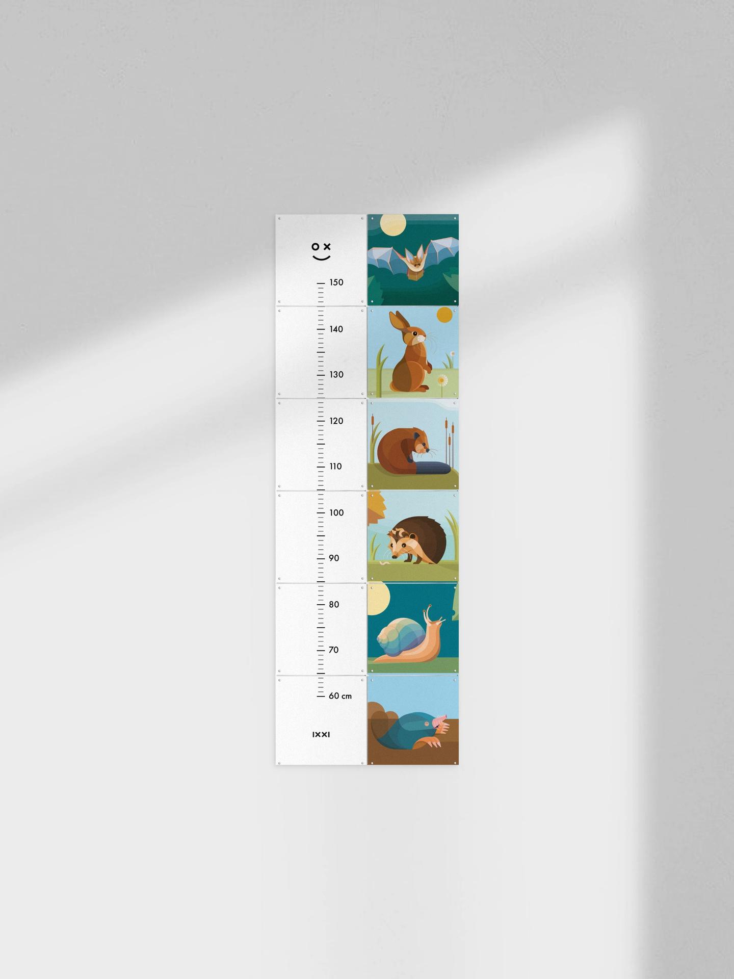 ixxi Elke Uijtewaal Little Animals Growth Chart 40 x 120cm € 68