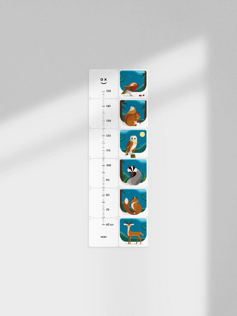 ixxi Elke Uijtewaal Winter Dieren Groeimeter 40 x 120cm € 68