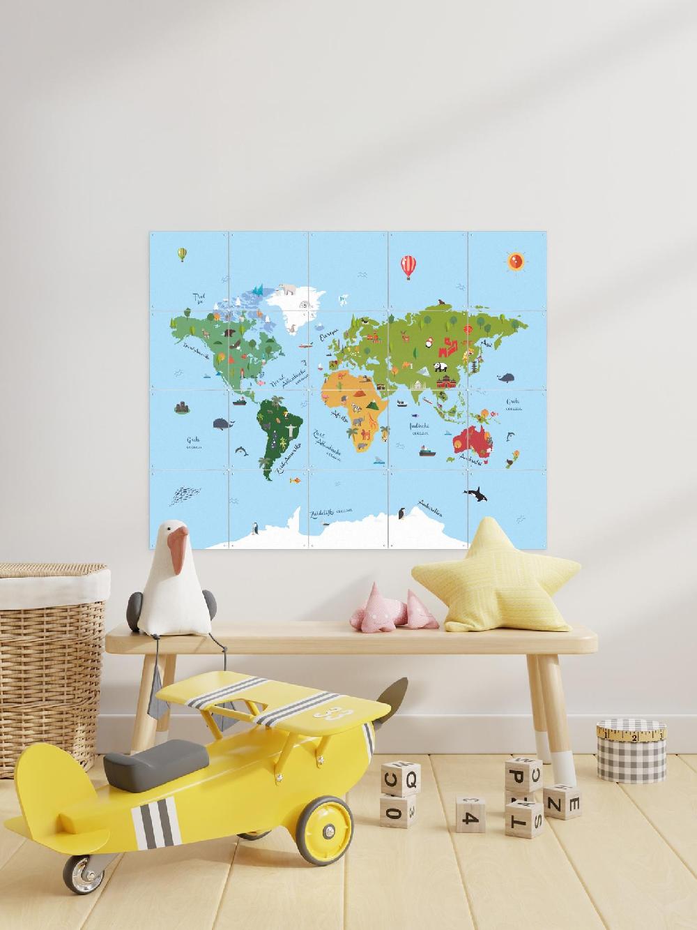 Ixxi Kunst In Kaart World Map Kids Text Vanaf € 11