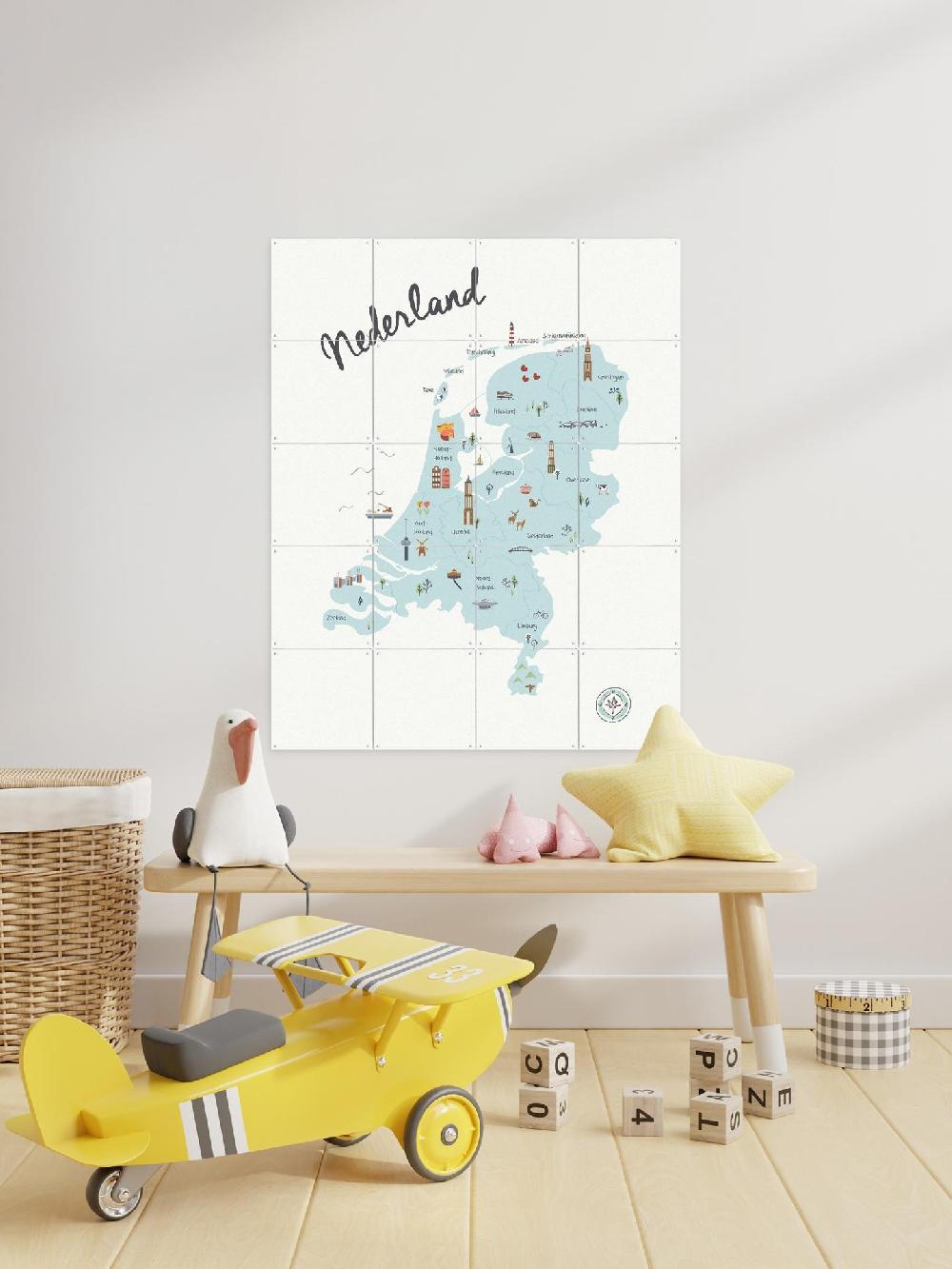 Ixxi Little Small &Kunst In Kaart The Netherlands Kids Map Blue Vanaf € 11