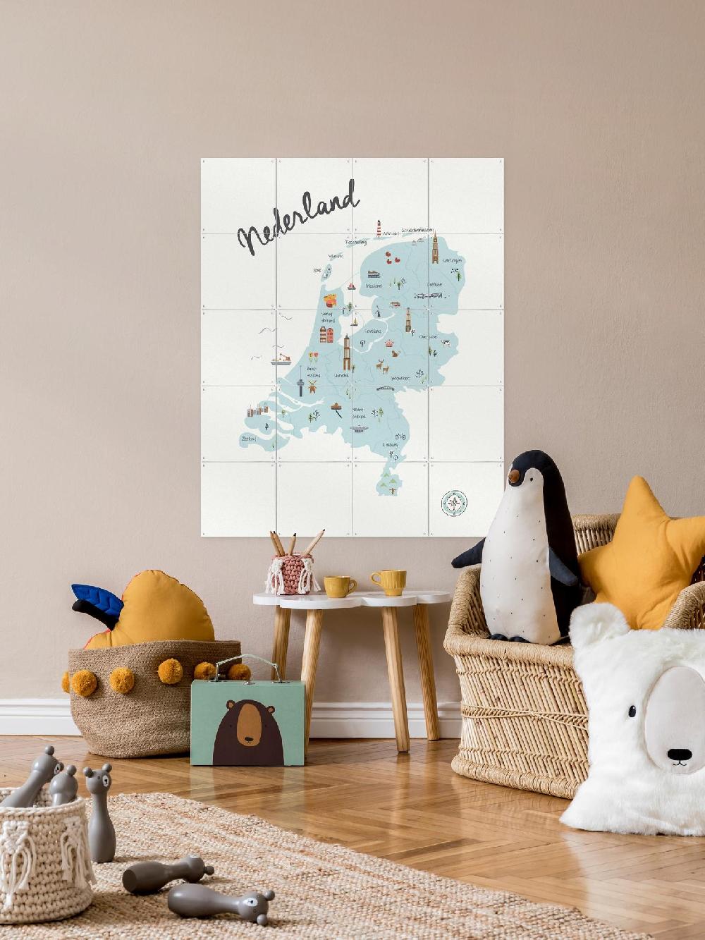 Ixxi Little Small &Kunst In Kaart The Netherlands Kids Map Blue Vanaf € 11