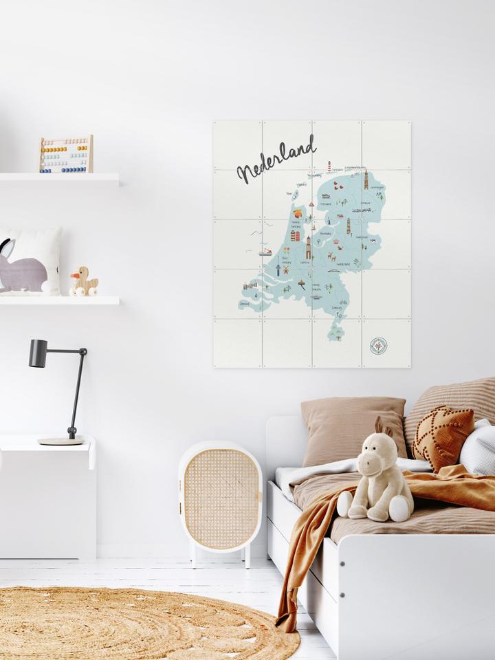 Ixxi Little Small &Kunst In Kaart The Netherlands Kids Map Blue Vanaf € 11